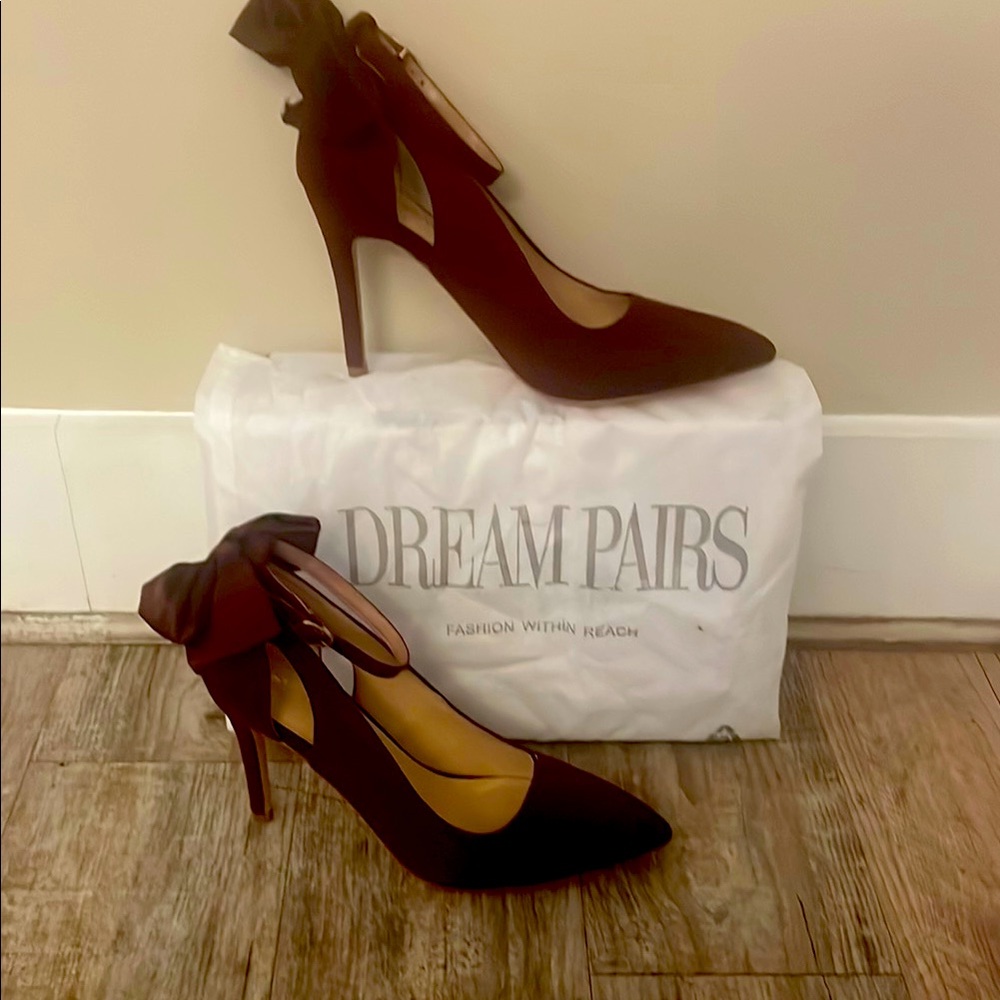 Dream Pairs Burgundy Stiletto Heels Classic Design